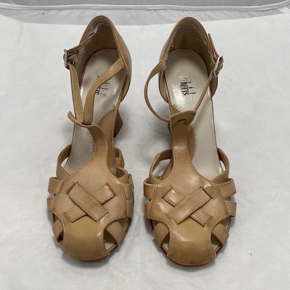 CITY Streets T Strap Wedges